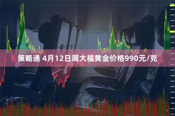 策略通 4月12日周大福黄金价格990元/克