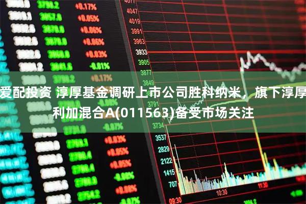 爱配投资 淳厚基金调研上市公司胜科纳米，旗下淳厚利加混合A(011563)备受市场关注